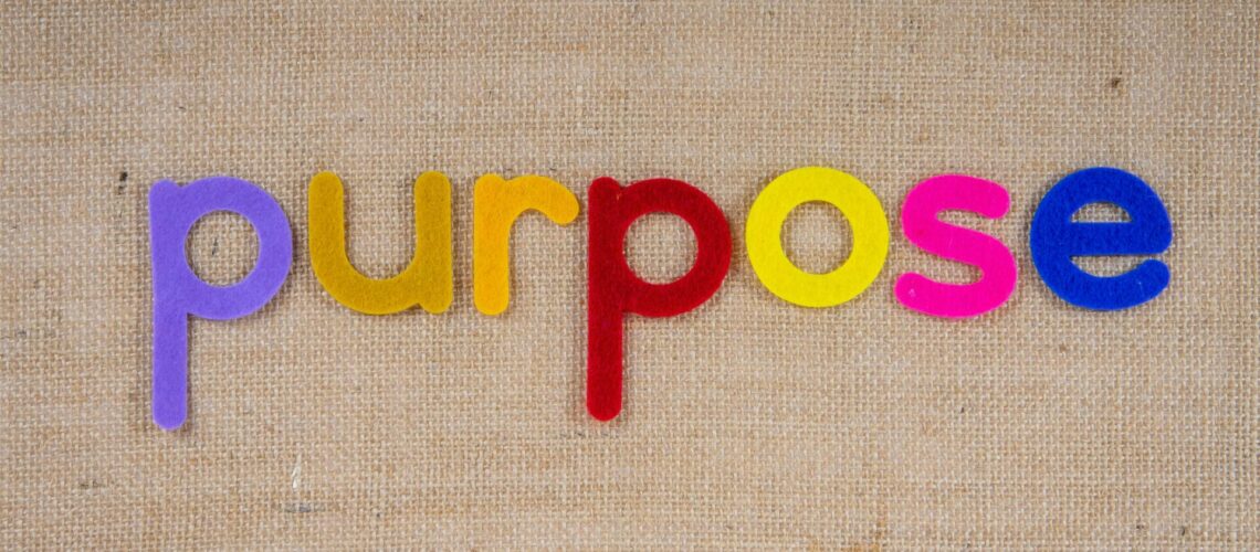 Colorful Cutouts Of The Word Purpose